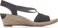 Black Wedge Sling Back