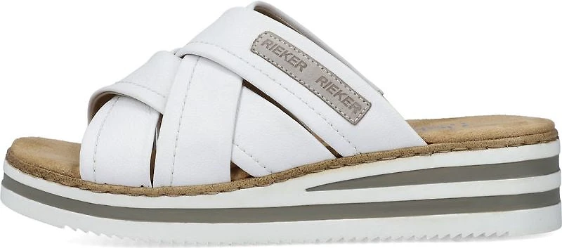White Criss Cross Wedge Slide