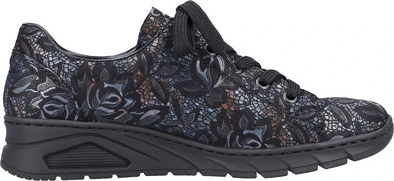 Black Lace Up With Side Zip