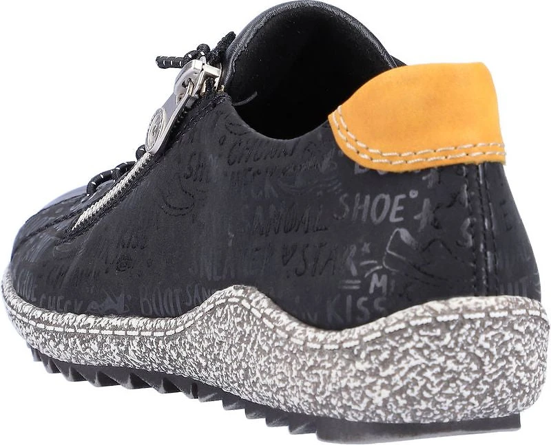 Black Lace Up With Side Zip