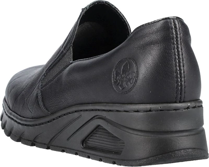 Black Slip On Wedge Heel