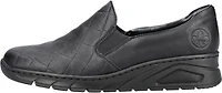 Black Slip On Wedge Heel