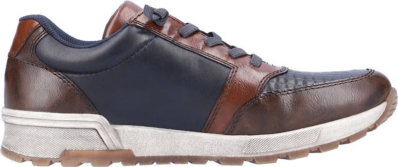 Navy Lace Up With Side Zip