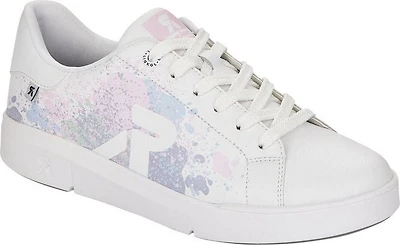 White/Pastel Pattern Lace Up