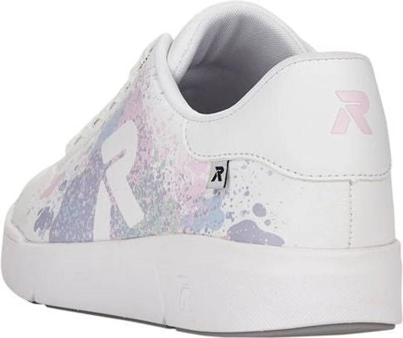 White/Pastel Pattern Lace Up