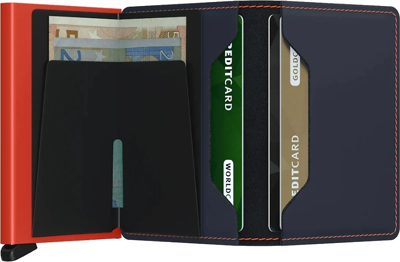 Slimwallet Matte Nightblue & Orange