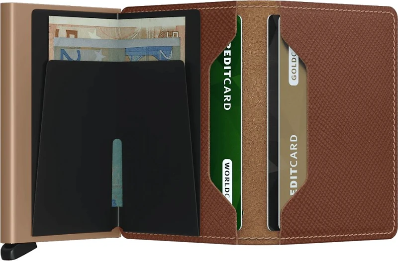 Slimwallet Saffiano Caramel