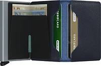 Slimwallet Saffiano Navy