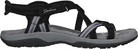 Strappy Open Toe Black Sandal