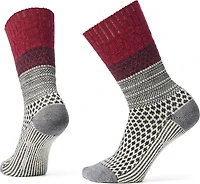 W Everyday Popcorn Cable Crew Socks Tibetan Red