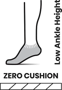 Women's Run Zero Cushion Stripe Low Ankle White