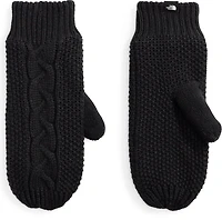 Women's Cable Minna Mitt TNF Black
