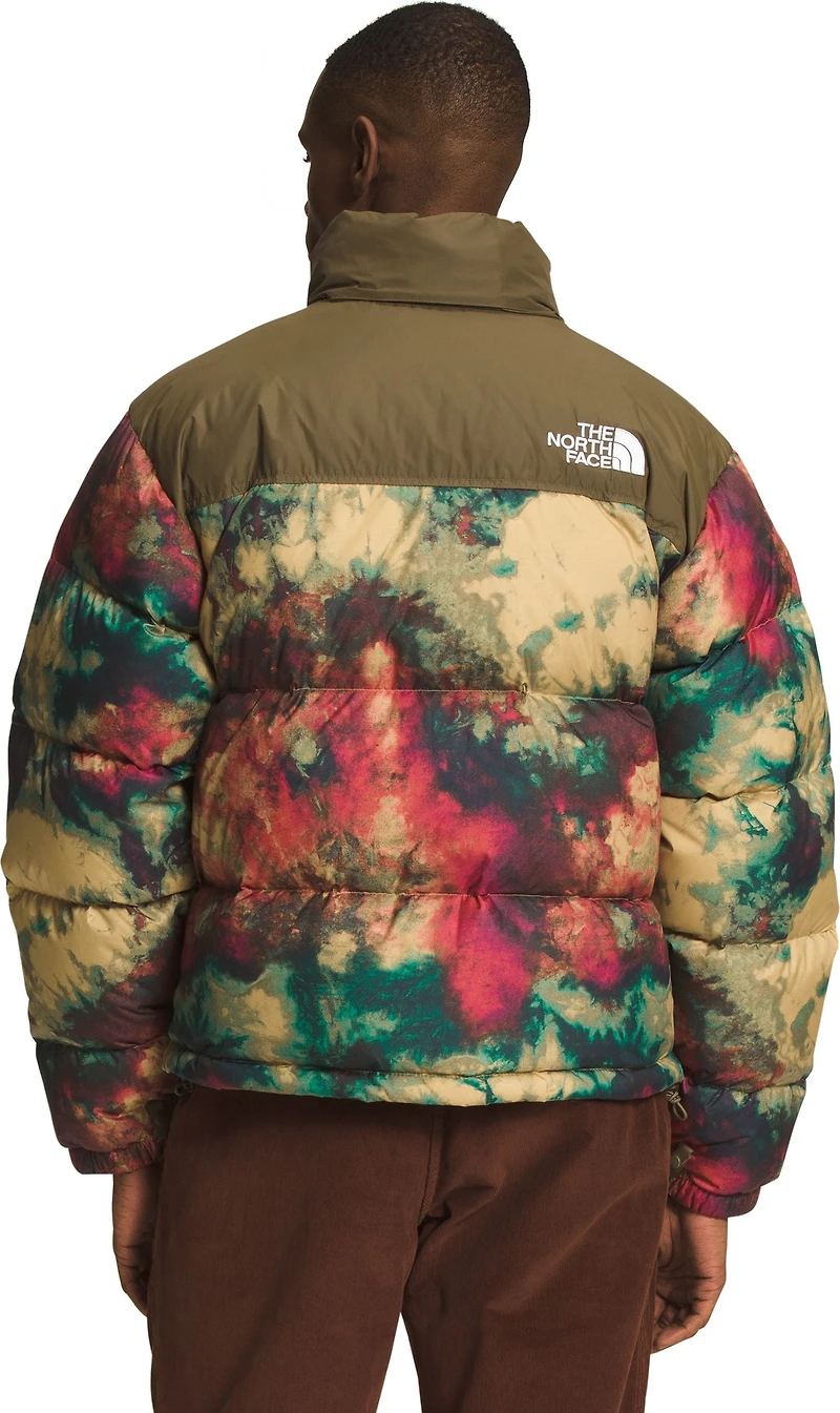 Men's Printed 1996 Retro Nuptse Jacket Antelope Tan Ice Dye Print