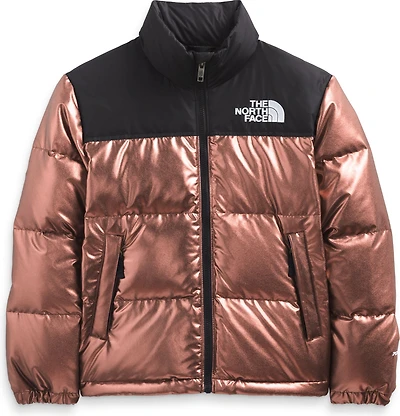 Teen Printed 1996 Retro Nuptse Jacket Dark Oak Metallic