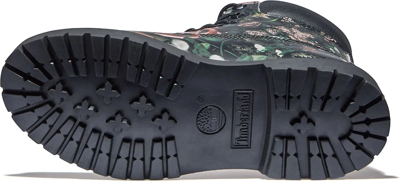 Women's 6inch Waterproof Boot Black Floral