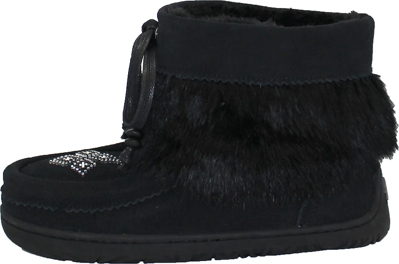 Short Black Suede Mukluk