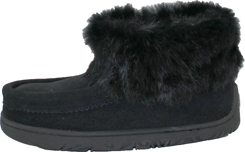 Short Black Suede Mukluk
