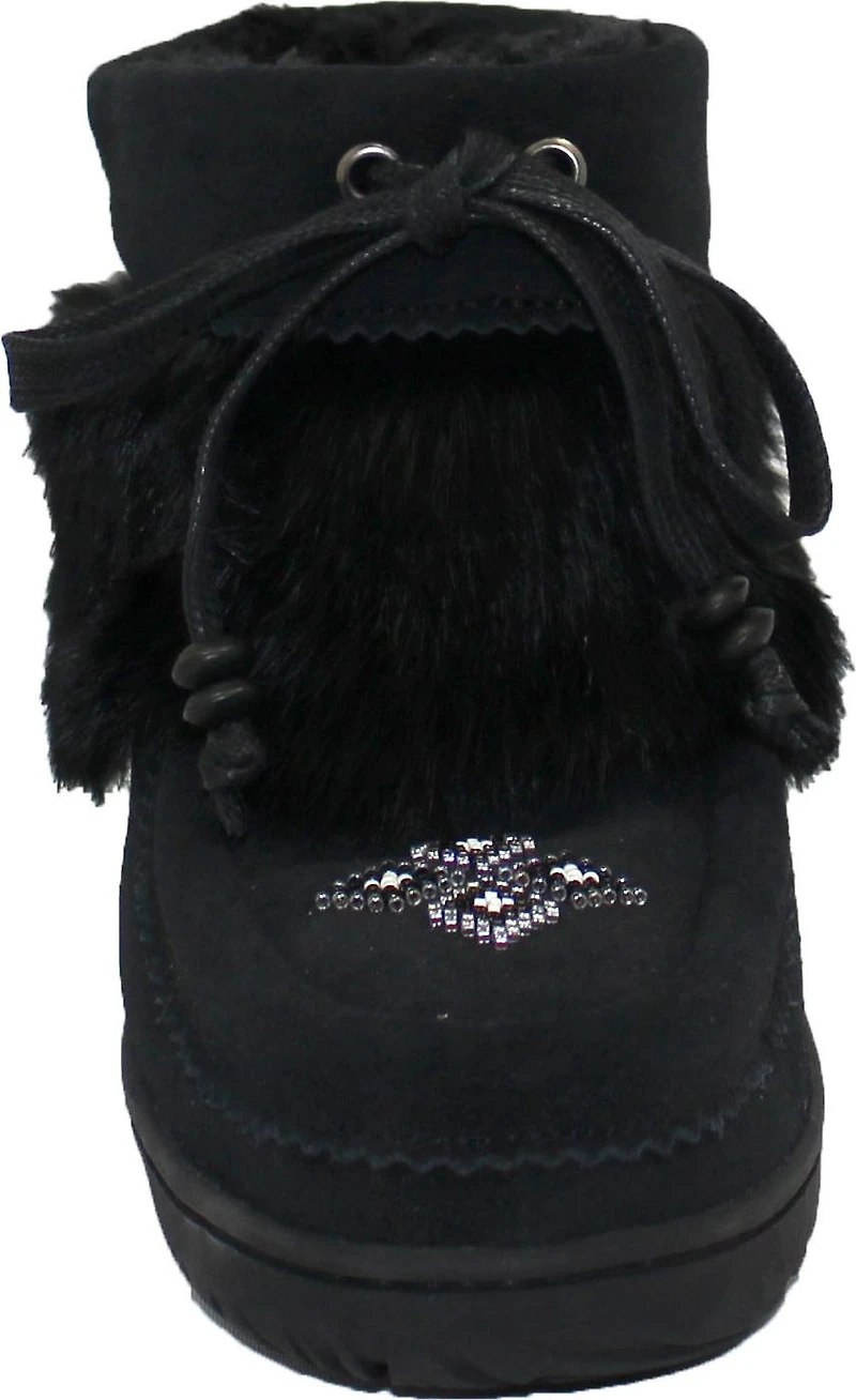 Short Black Suede Mukluk