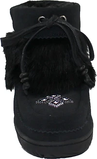 Short Black Suede Mukluk