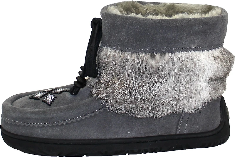 Short Charcoal Suede Mukluk