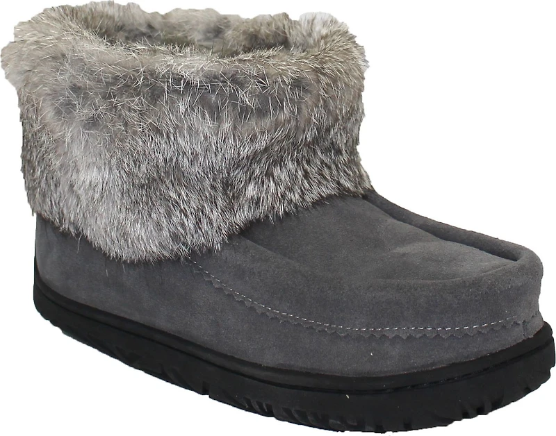 Short Charcoal Suede Mukluk
