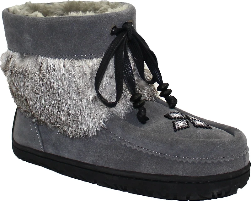 Short Charcoal Suede Mukluk