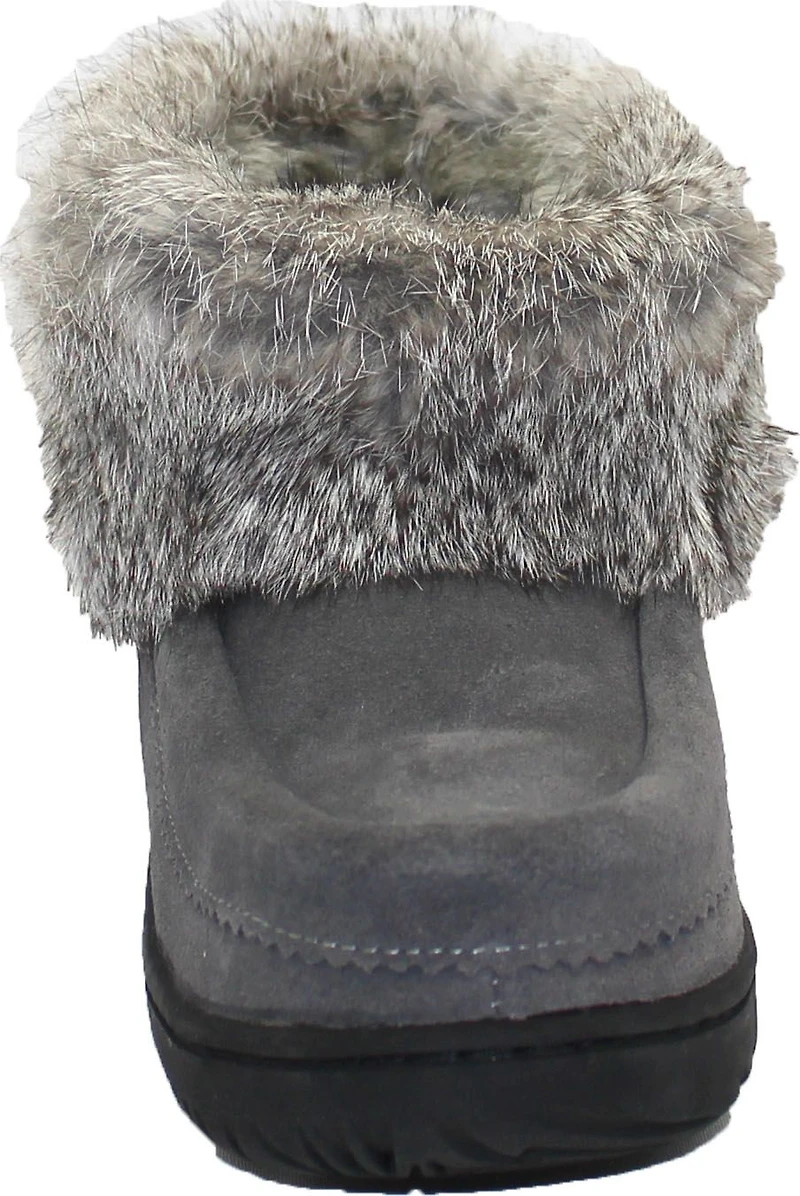 Short Charcoal Suede Mukluk