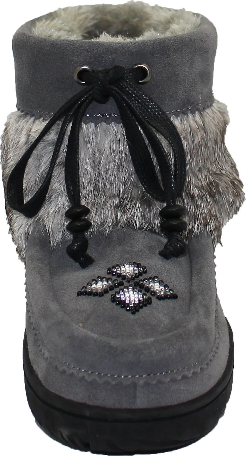 Short Charcoal Suede Mukluk
