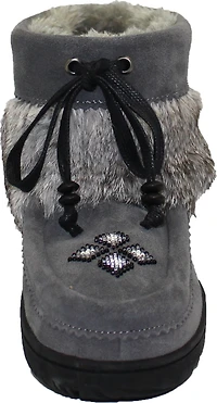 Short Charcoal Suede Mukluk