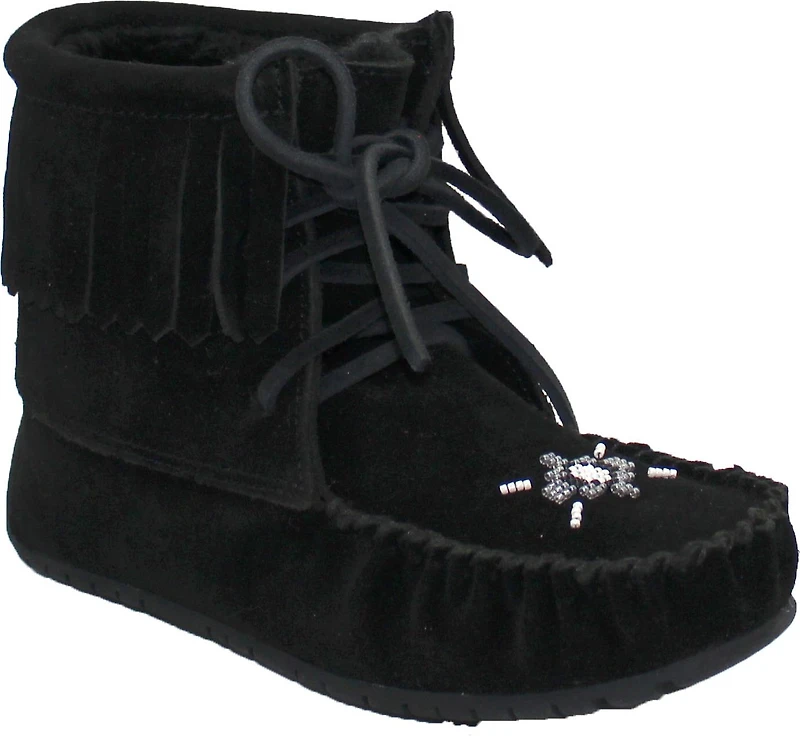 Short Laceup Black Suede Boot