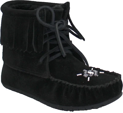 Short Laceup Black Suede Boot