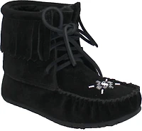 Short Laceup Black Suede Boot