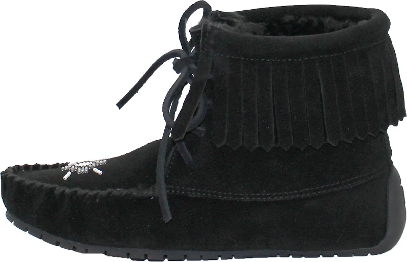 Short Laceup Black Suede Boot