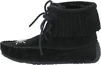 Short Laceup Black Suede Boot