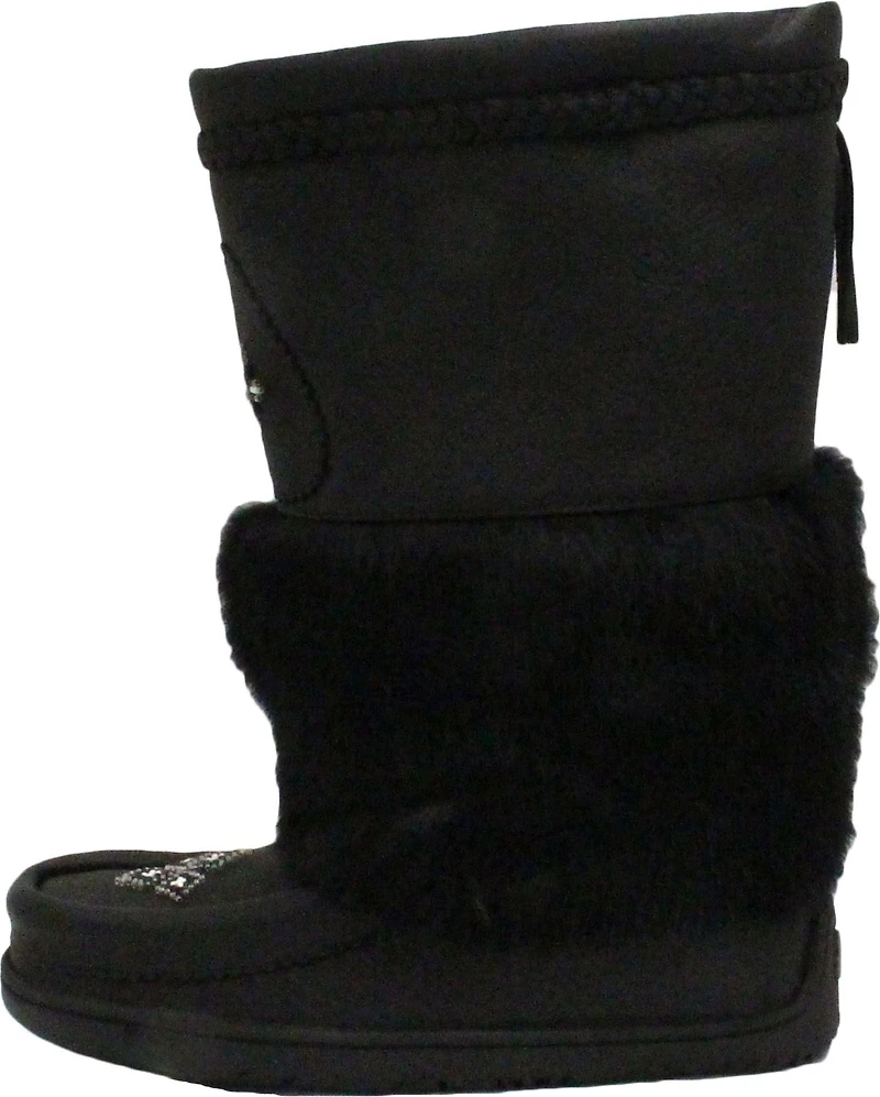 Tall Waterproof Black Leather Mukluk