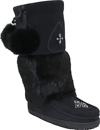 Tall Waterproof Black Suede Mukluk
