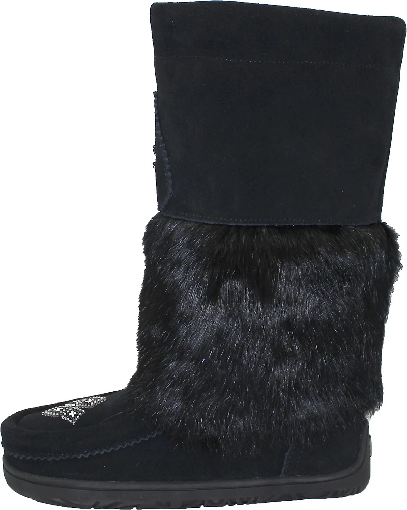 Tall Waterproof Black Suede Mukluk