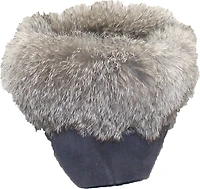Beaded Mocc With Fur Trim Navy