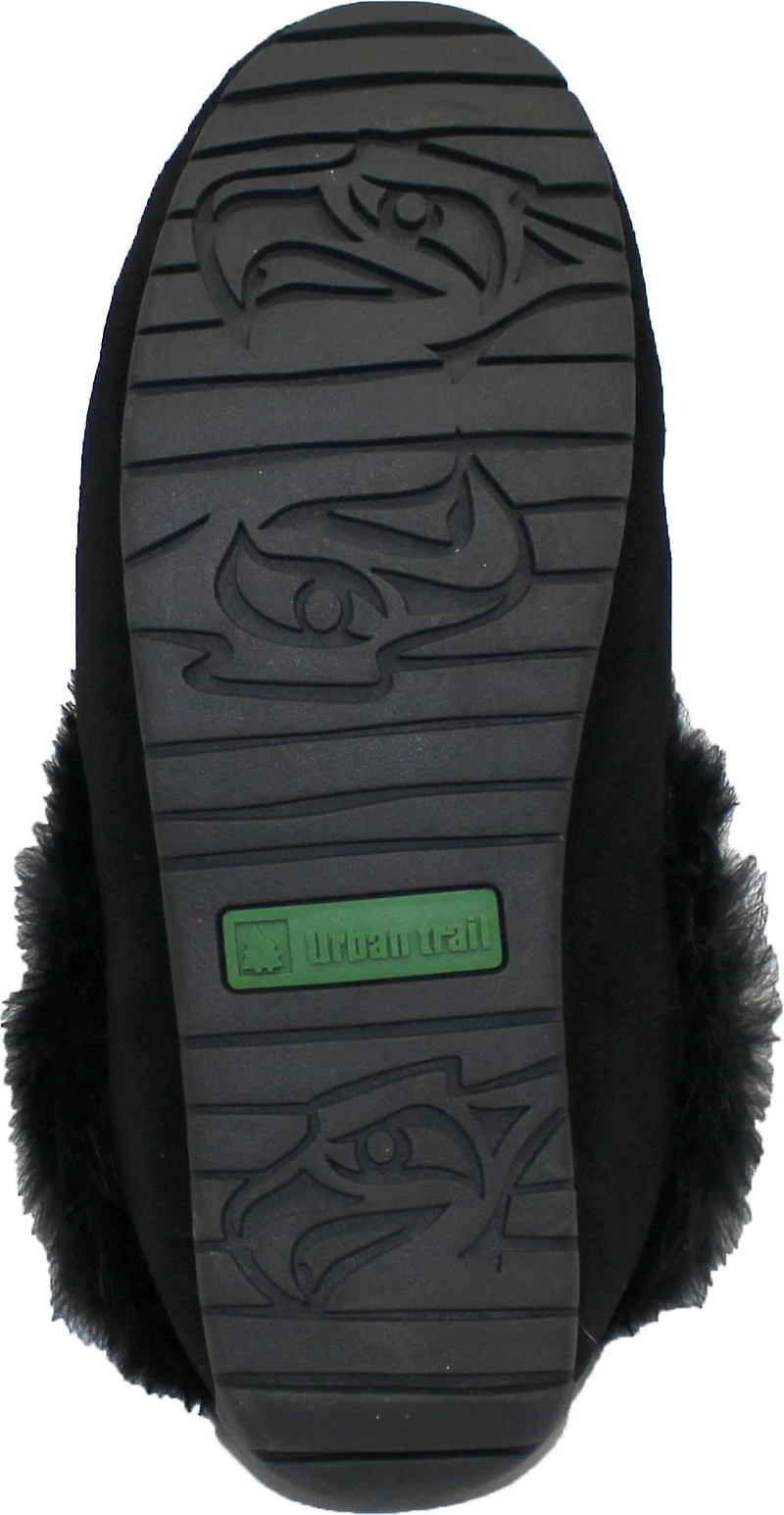 Hard Sole Black Suede Slipper