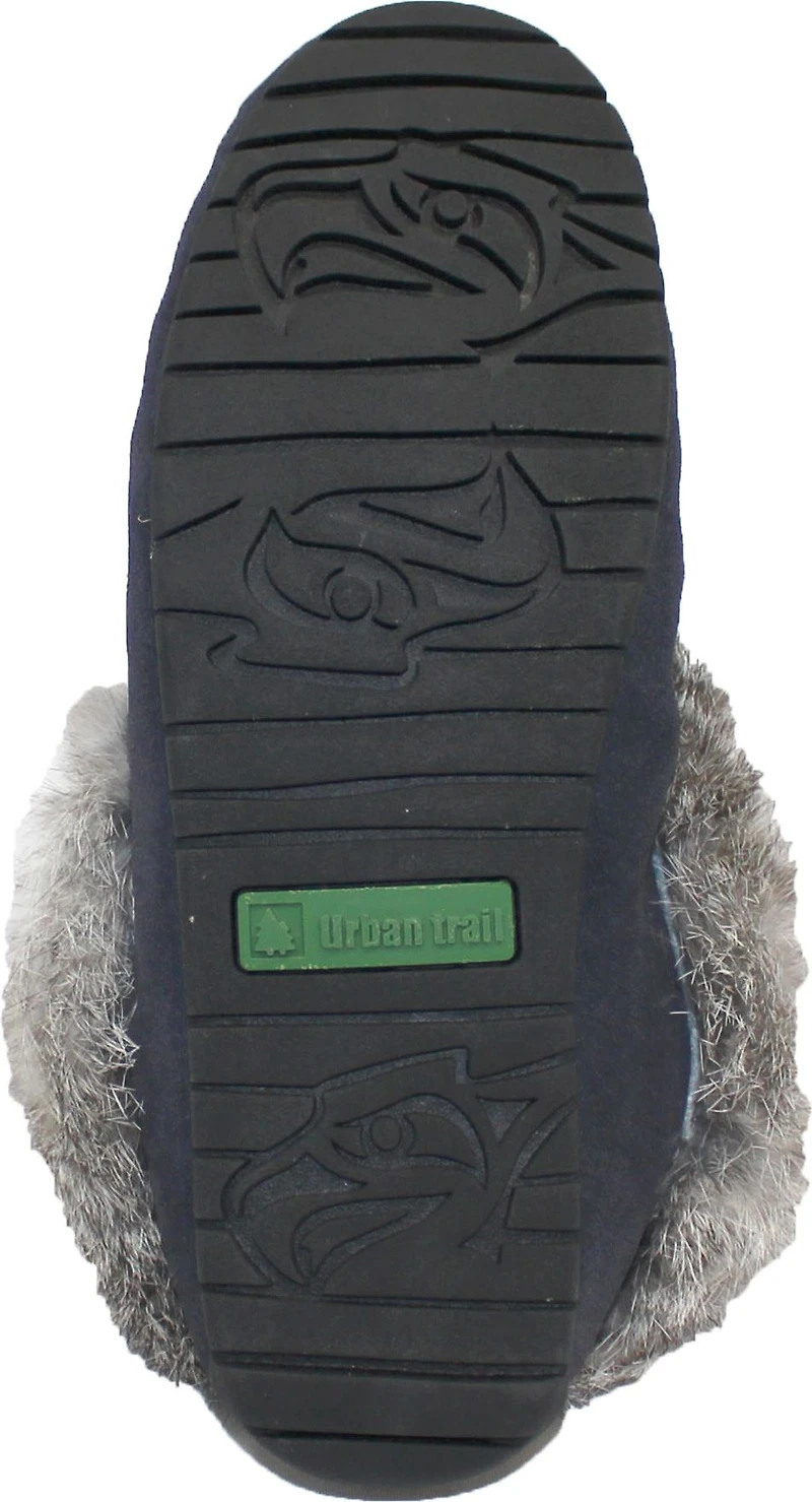 Hard Sole Navy Suede Slipper