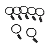 Black Set of 7 Metal Clip Rings