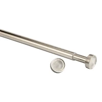 Brushed Nickel Curtain Tension Rod - Diameter 16/19 mm