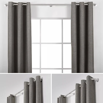 Brushed Nickel Blackout Rod Set - Diameter 25/28 mm