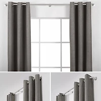 Brushed Nickel Blackout Rod Set - Diameter 25/28 mm