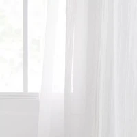 White Wavy Sheer Curtain