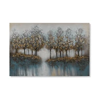 Oil Painted Embellished Tree Canvas