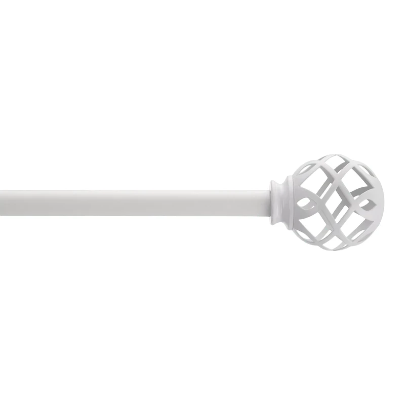 White Curtain Rod Set - Diameter 5/8 mm