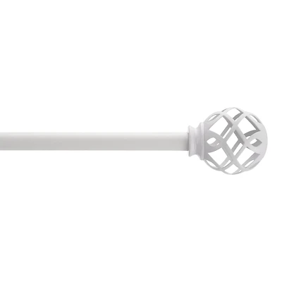 White Curtain Rod Set - Diameter 5/8 mm