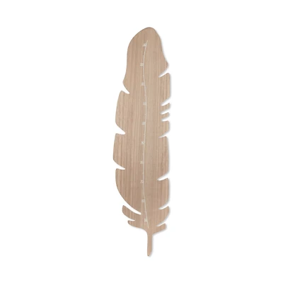 Wooden Feather Shaped Growth Chart