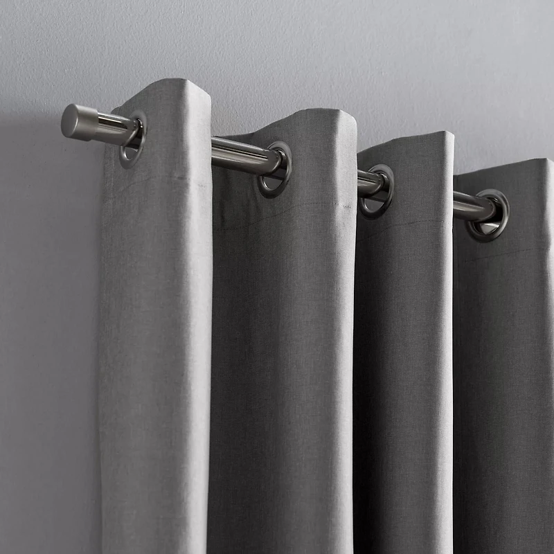 Light Grey Chambray Blackout Curtain